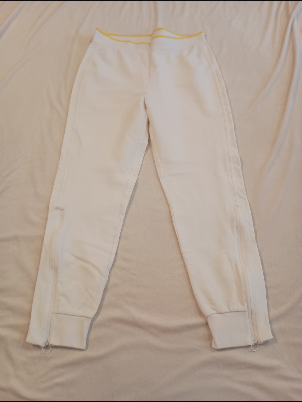 Adidas by Stella McCartney White & Wonder Glow Warm-Up Pants Size Medium